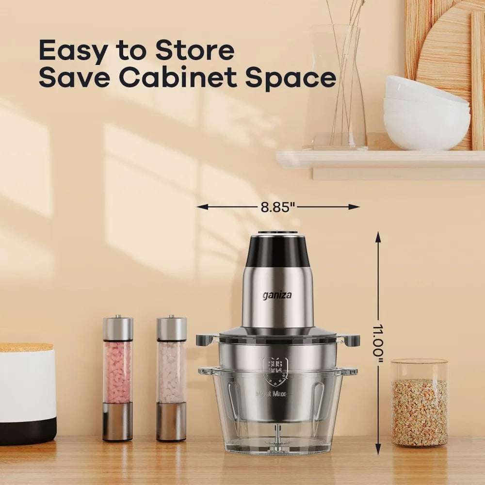 Electric Food Processor with Meat Grinder & Vegetable Chopper