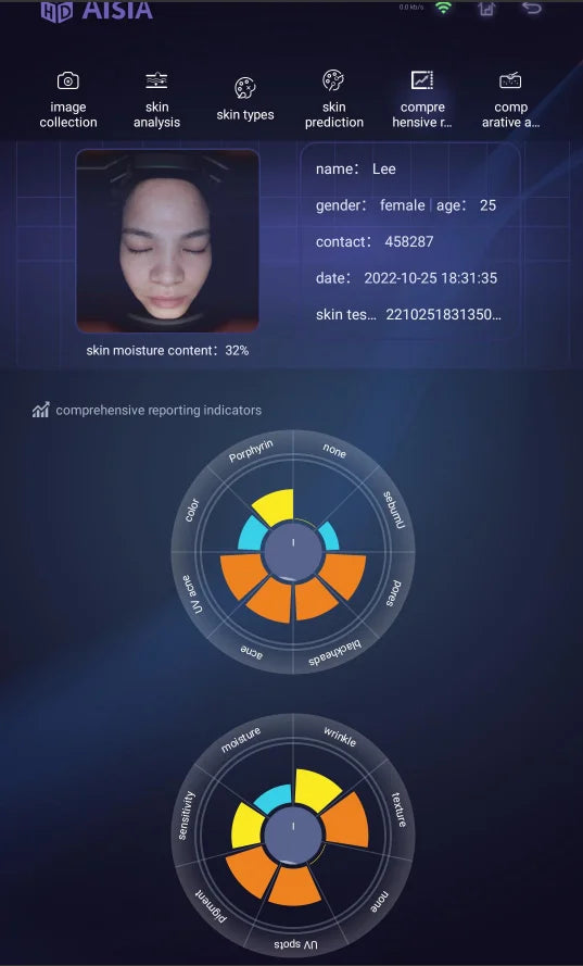 AISIA Q1 3D AI Facial Skin Analyzer 9 Spectrum 36MP