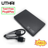 UTHAI T22 2.5" SATA to USB3.0 HDD Enclosure Mobile Hard Drive Cases for SSD External Storage HDD Box With USB3.0/2.0 Cable ABS