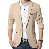 Brand Mens Casual Blazers Autumn Spring Fashion Slim Suit Jacket Men