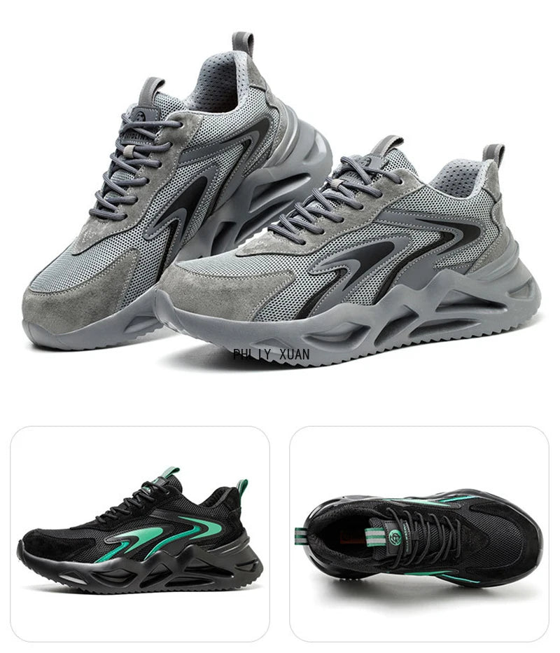 New 2023 Fashion Lightweight Security Protective Safety Wrok Shoes For Men Anti-smashing Sneakers Breathable Male Footwear