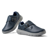 FitVille Men's Leather Shoes Wide Shoes for Swollen Feet Men's Diabetic Walking Shoes for Outdoor Business Walking Shoe