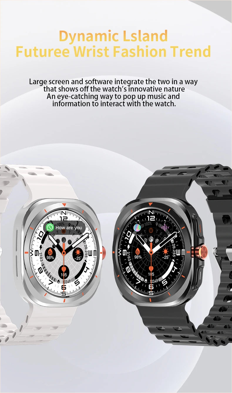 LAXASFIT Watch 7 Ultra Smartwatch Bluetooth Talk HD AMOLED Screen Fitness Tracker Health Monitoring Smartwatch for Android IOS