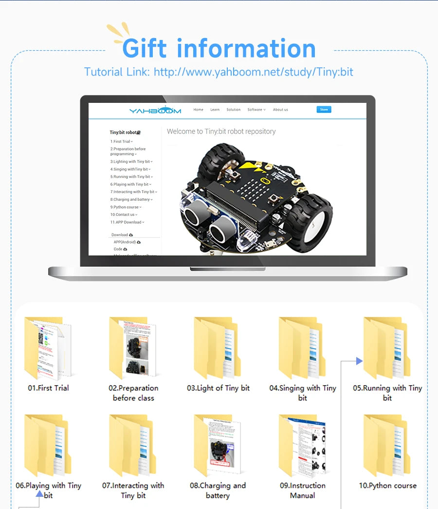 Micro:Bit V2 Smart Mini Robot Car Kit Coding for Kids Science Building Kit Learning Educational STEM Toy DIY Electronic Project