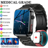 Medical grade smartwatch 2025 Air Pump Bluetooth call health watch True Accurately Blood Pressure Uric Acid Blood Lipids watch