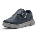 FitVille Men's Leather Shoes Wide Shoes for Swollen Feet Men's Diabetic Walking Shoes for Outdoor Business Walking Shoe