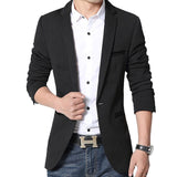 Brand Mens Casual Blazers Autumn Spring Fashion Slim Suit Jacket Men