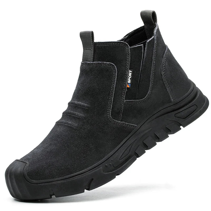 Steel Toe Cap Working Boots Anti-Puncture Work Shoe for ManIndestructible Work Shoes Outdoor Work Shoes Safety Boots for Men