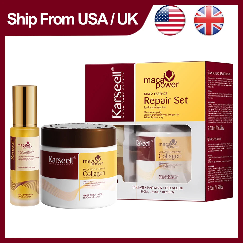 Karseell 2pcs Set Collagen Hair Mask 500ml