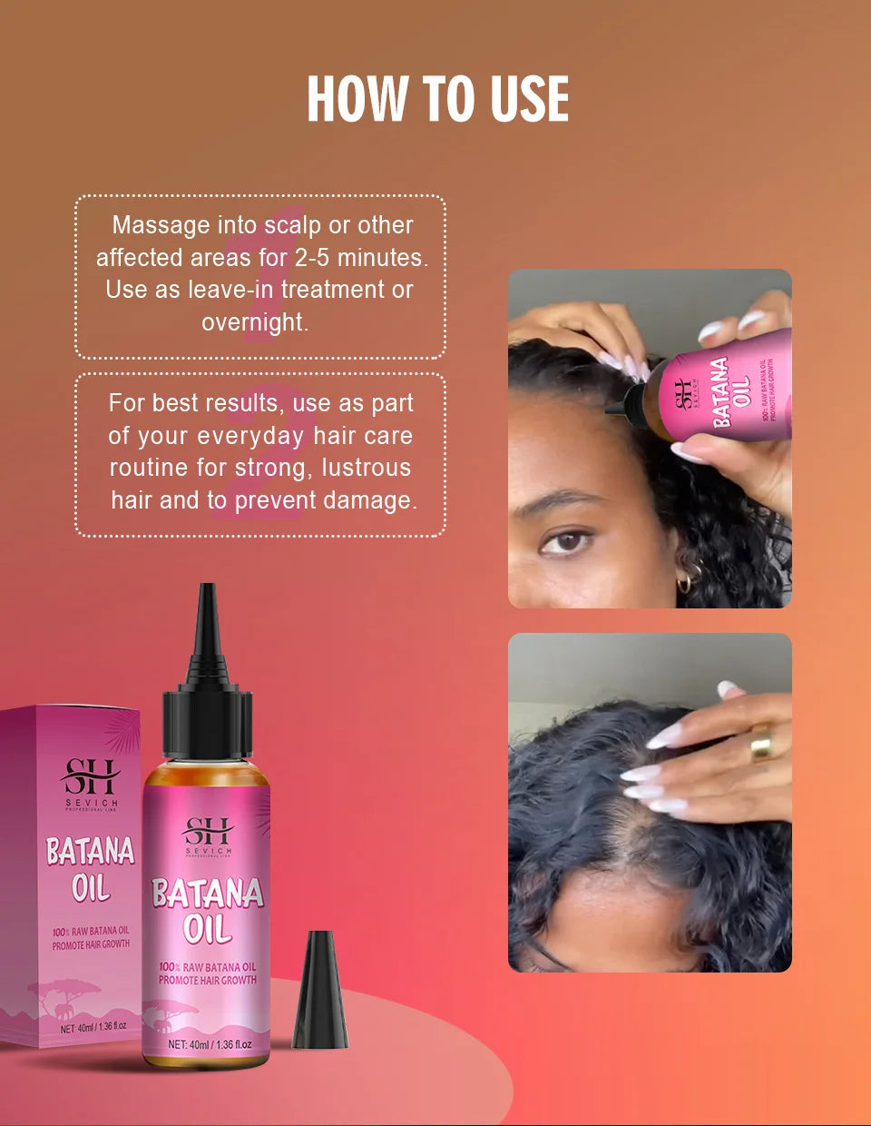 Hair Growth Set Batana Oil Fast Hair Growing Spray