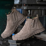 Steel Toe Cap Working Boots Anti-Puncture Work Shoe for ManIndestructible Work Shoes Outdoor Work Shoes Safety Boots for Men