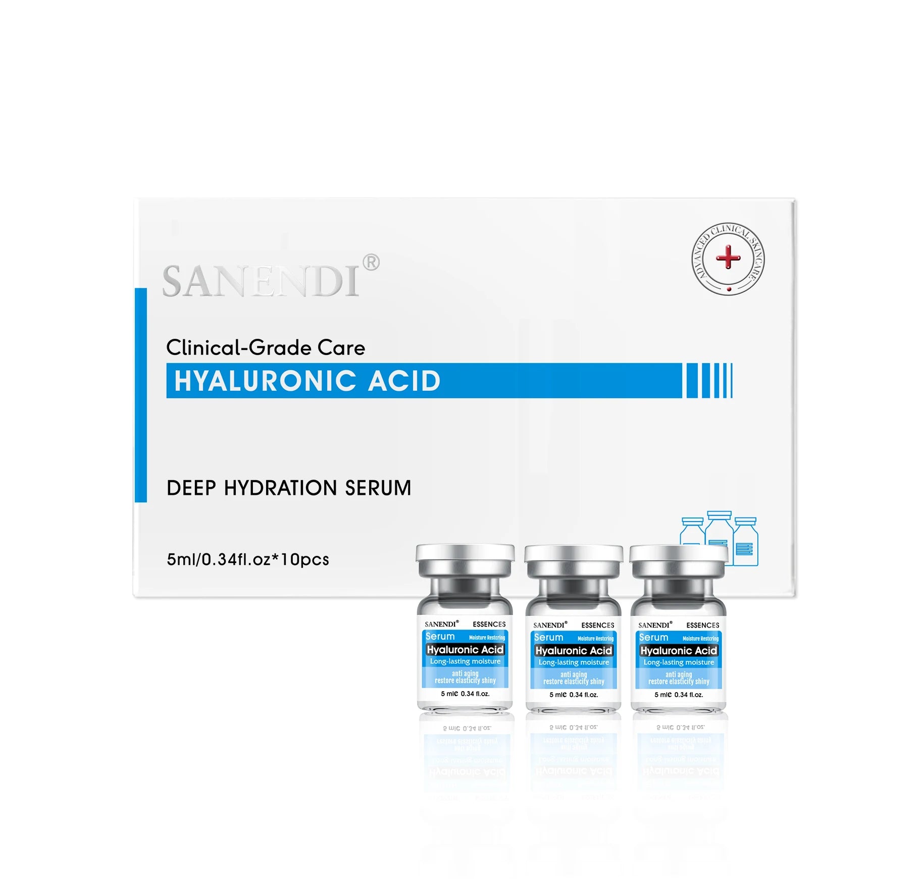 10pcs/Box Six Peptide Ampoule Hyaluronic acid Serum
