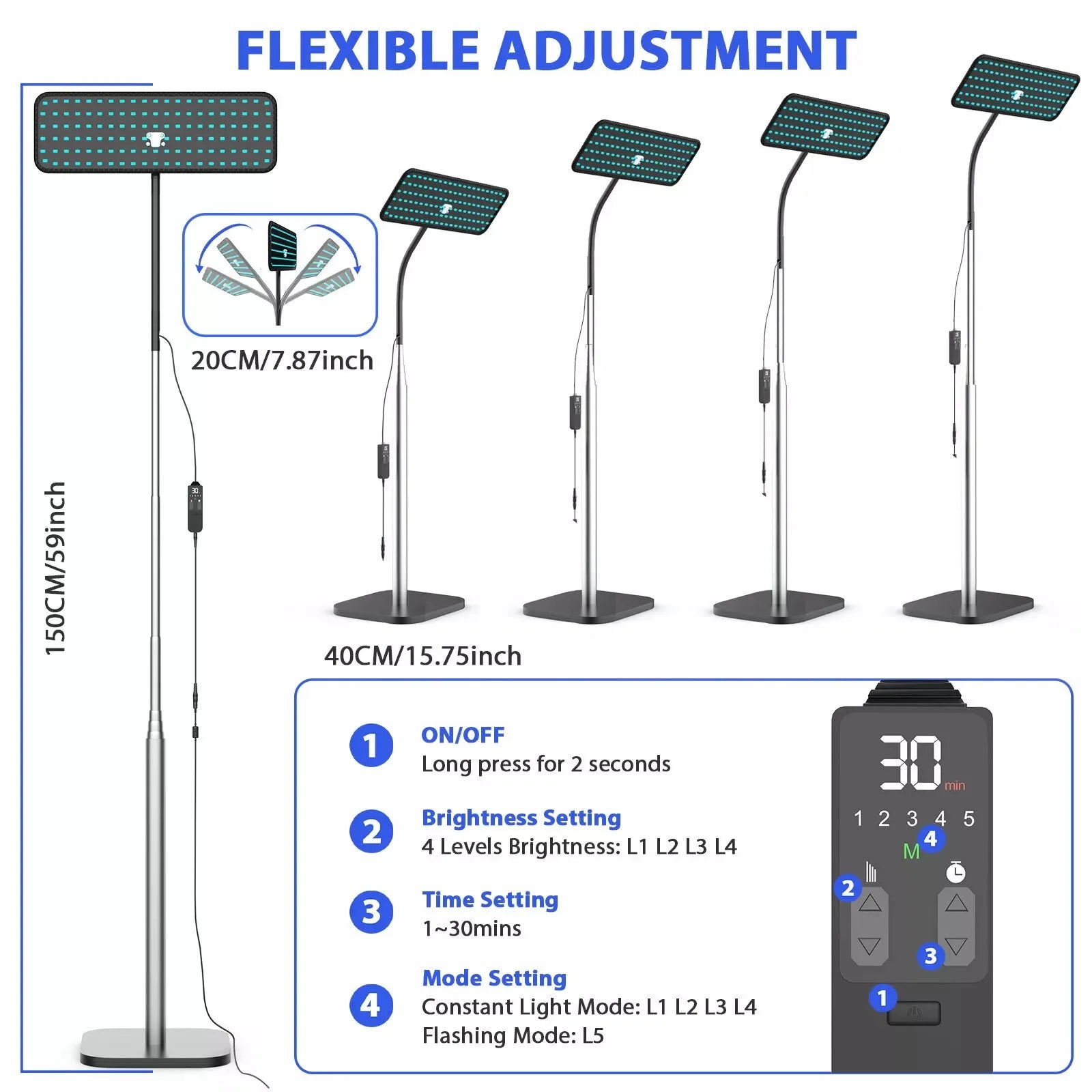 50W Tanning Lamp 460+490nm Wavelength Home Solarium