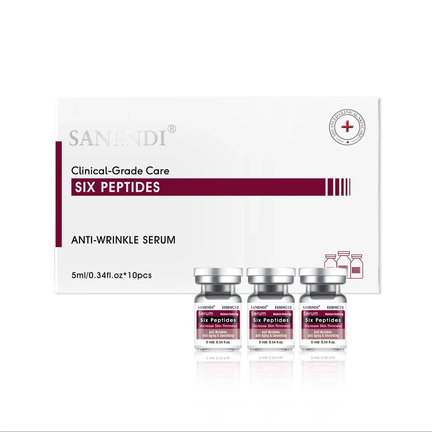 10pcs/Box Six Peptide Ampoule Hyaluronic acid Serum