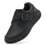 FitVille Men's Leather Shoes Wide Shoes for Swollen Feet Men's Diabetic Walking Shoes for Outdoor Business Walking Shoe