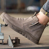 Steel Toe Cap Working Boots Anti-Puncture Work Shoe for ManIndestructible Work Shoes Outdoor Work Shoes Safety Boots for Men