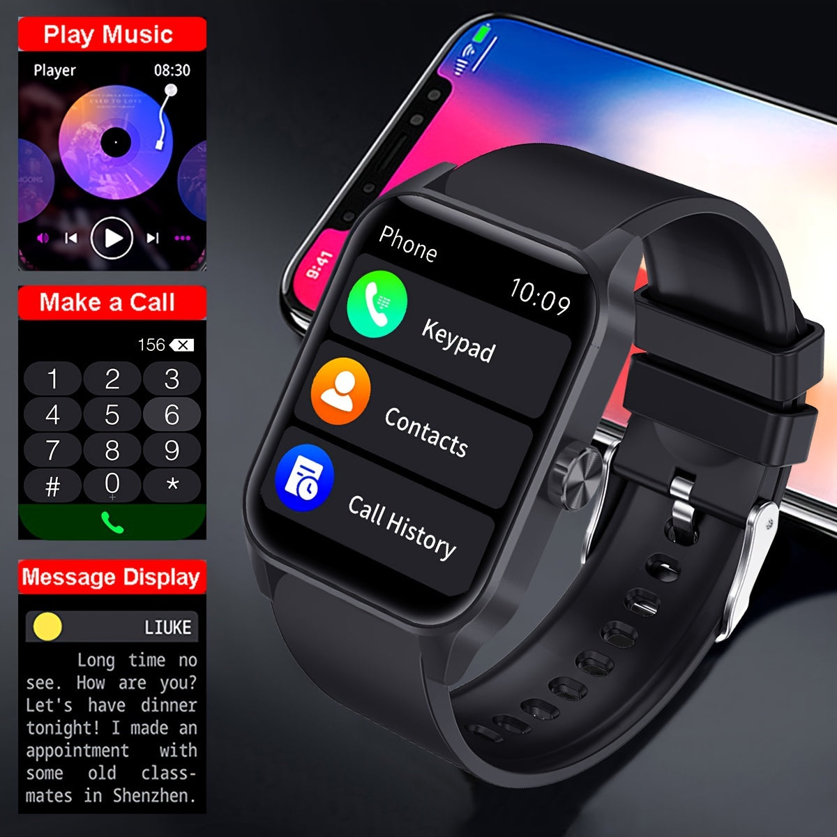 1.85-inch fashion smartwatch for men/women Answer/make calls,