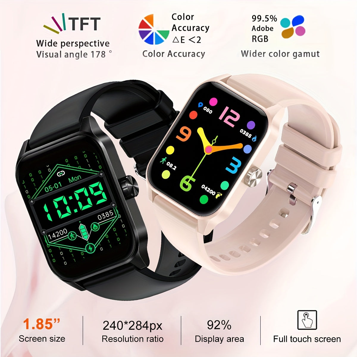 1.85-inch fashion smartwatch for men/women Answer/make calls,