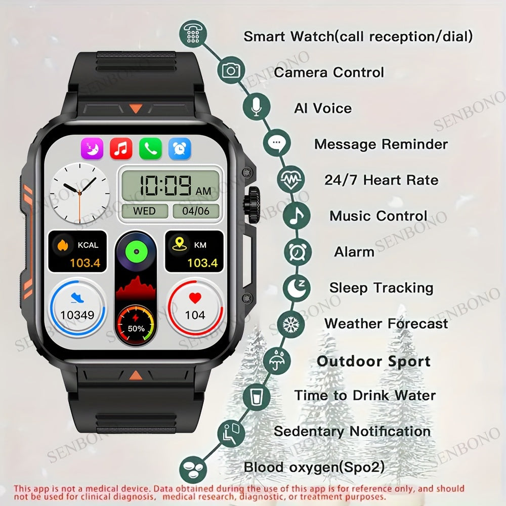 SENBONO New Smart Watch for Men Women, Wireless Call Smartwacth,