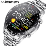 XUESEVEN 2021 HD מלא מעגל מגע מסך Mens חכם שעונים IP68