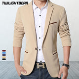 Brand Mens Casual Blazers Autumn Spring Fashion Slim Suit Jacket Men